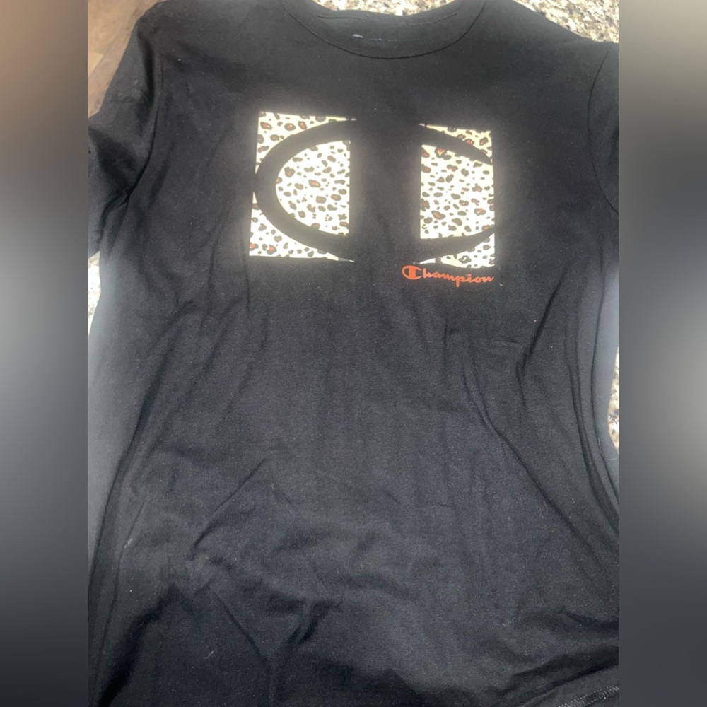 NWT champion leopard tshirt with biker tights